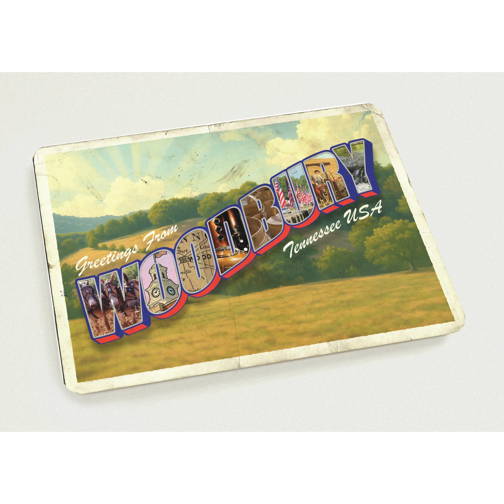Pack of 10 5x7 Post Cards - Greetings From Woodbury Tennessee USA Pack of 10 5x7 Post Cards - Greetings From Woodbury Tennessee USA