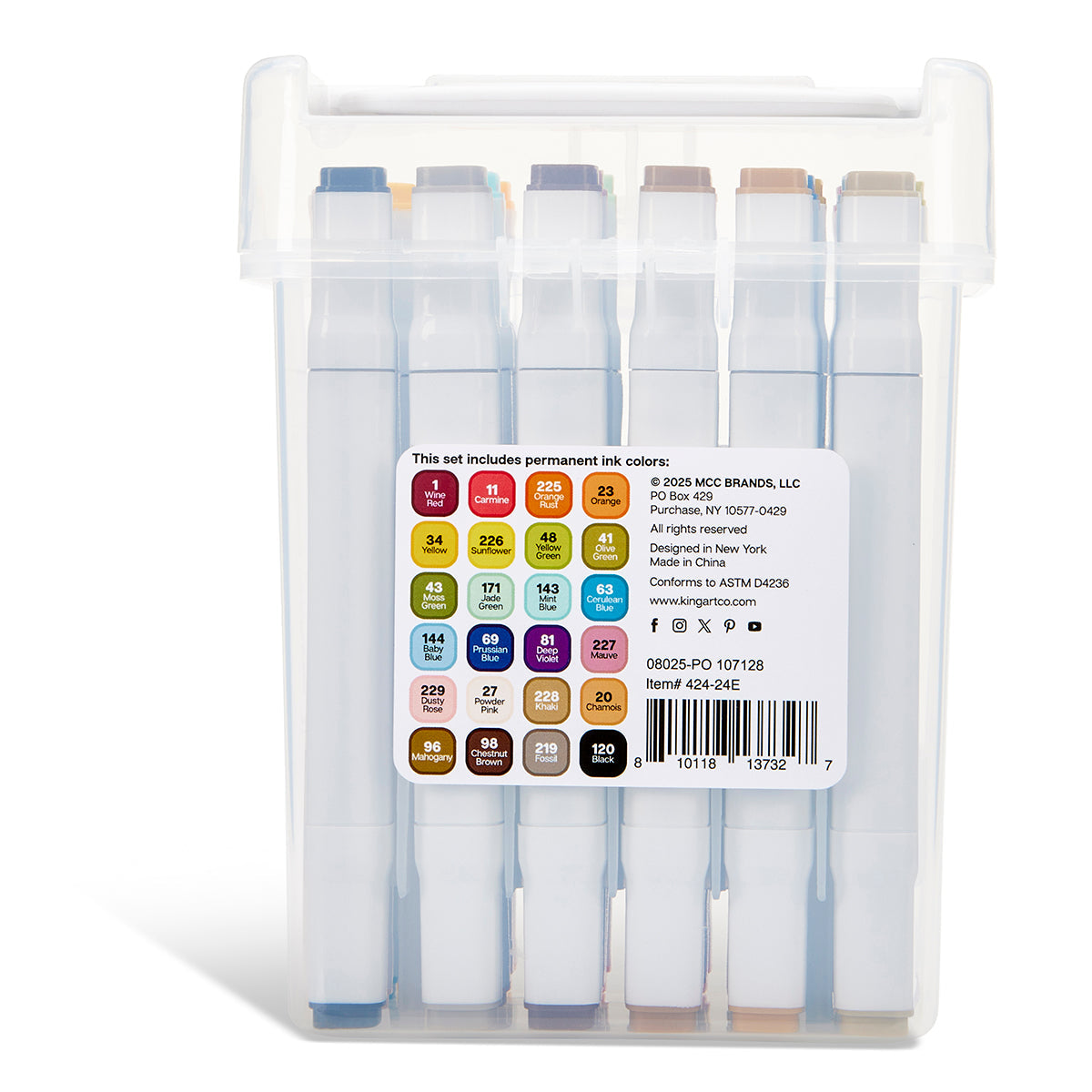 Double-Ended Alcohol Markers - 24 Vintage Colors