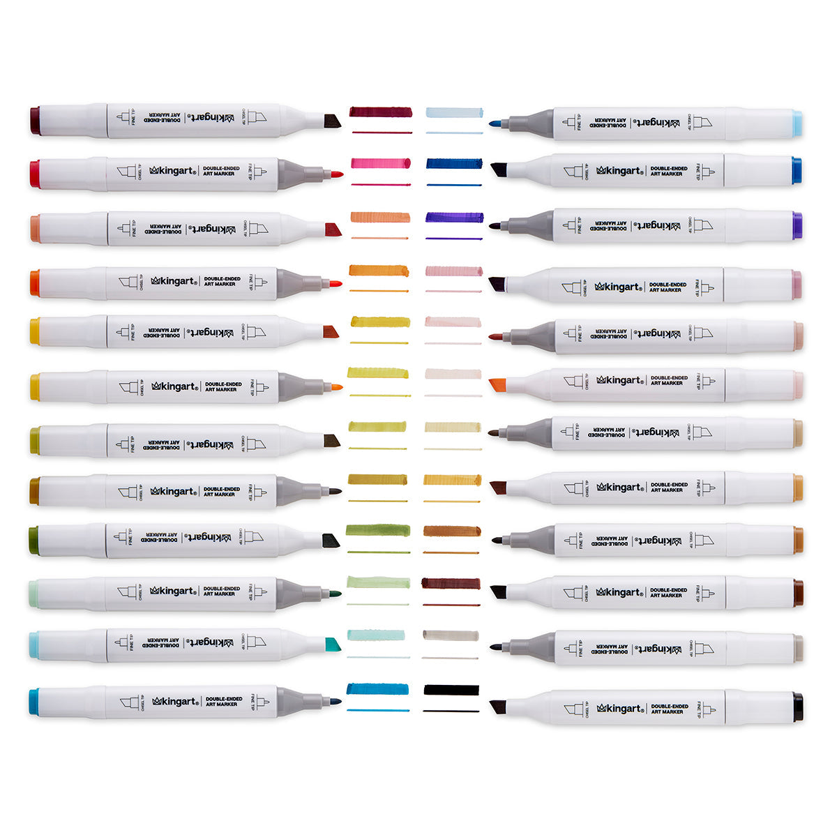 Double-Ended Alcohol Markers - 24 Vintage Colors