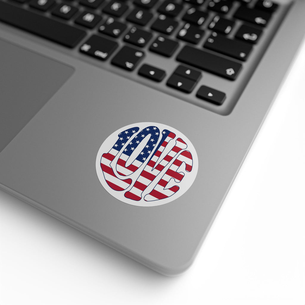 LOVE AMERICA decal - roll of 50