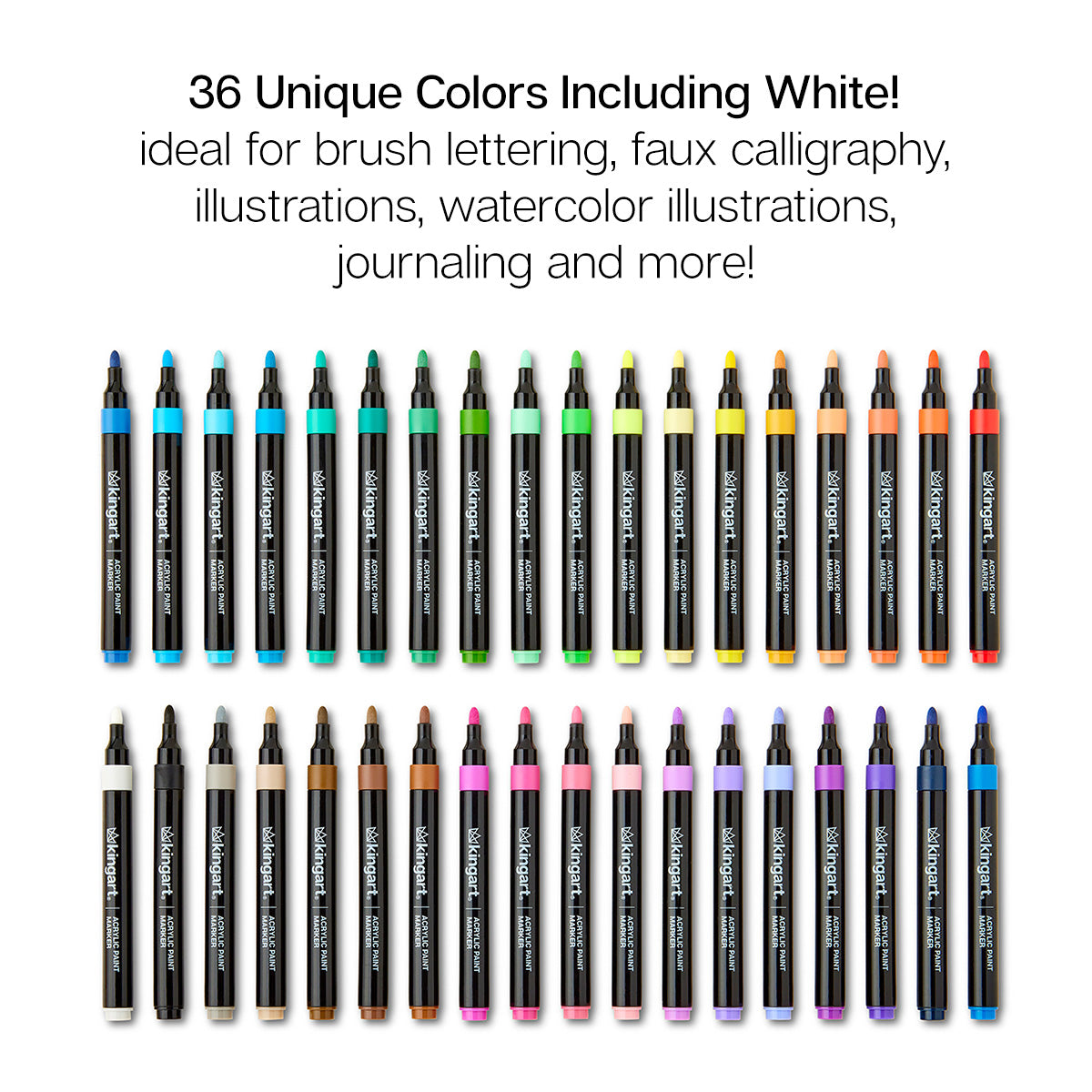 Acrylic Paint Markers - 36 Colors