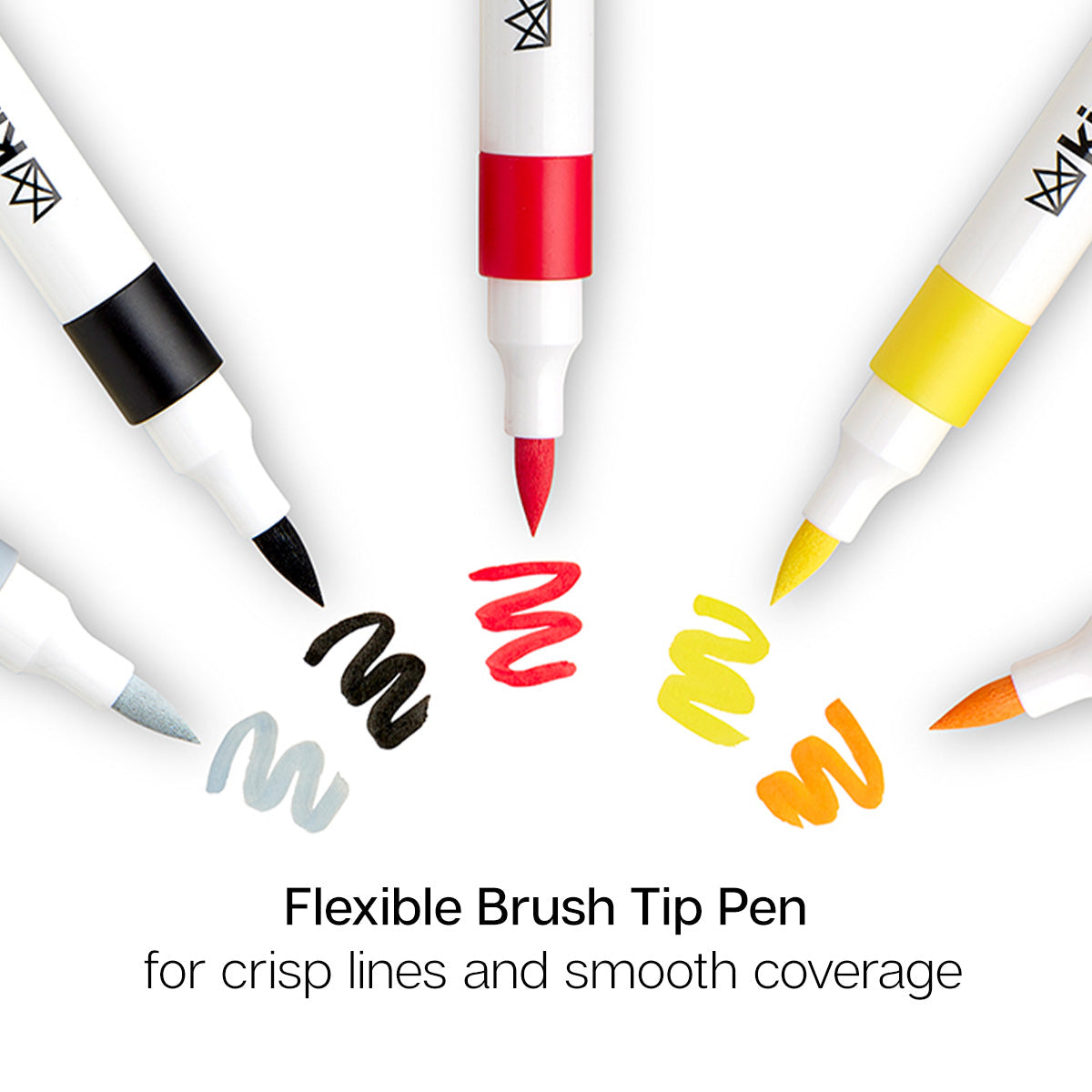 Acrylic Paint Brush Tip Markers - 24 Colors