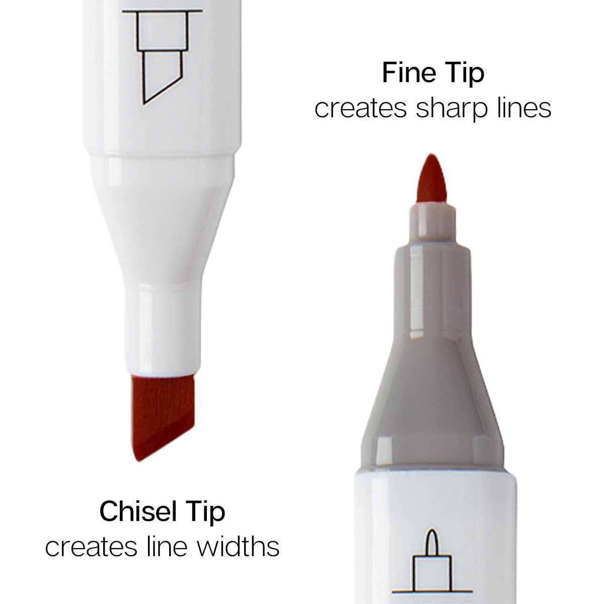 Double-Ended Alcohol Markers - 12 Landscape Colors