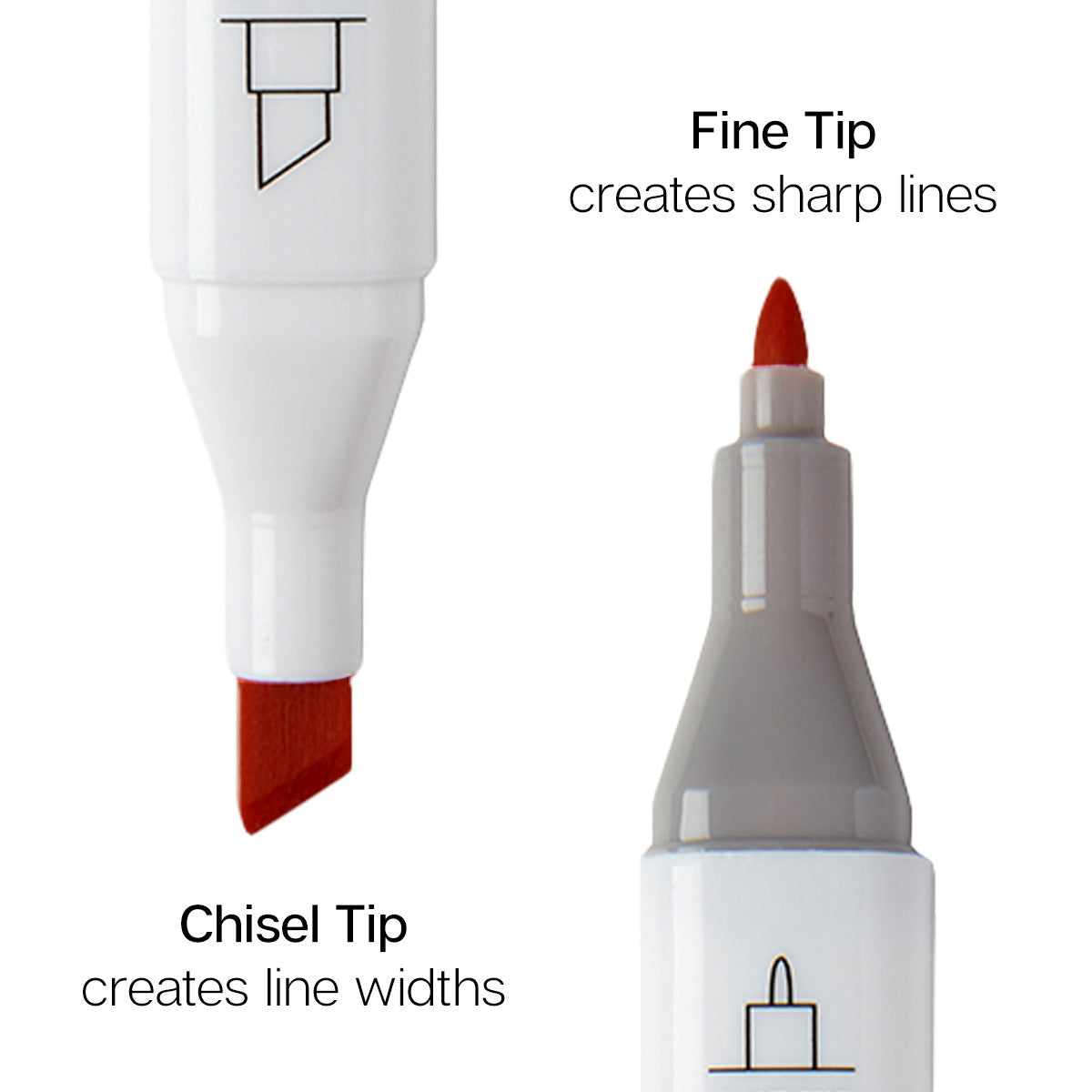 Double-Ended Alcohol Markers - 12 Neutral Colors