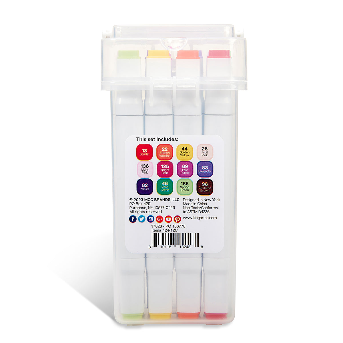 Double-Ended Alcohol Markers - 12 Floral Colors