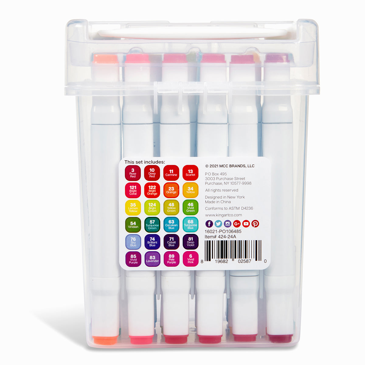 Double-Ended Alcohol Markers - 24 Bright Colors