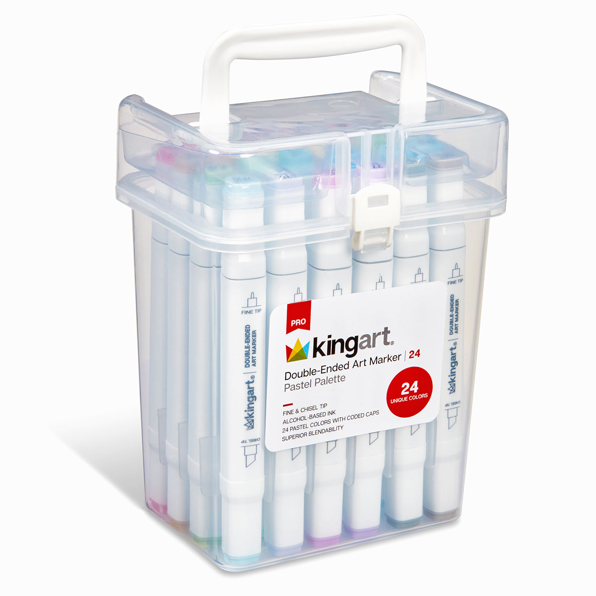 Double-Ended Alcohol Markers - 24 Pastel Colors