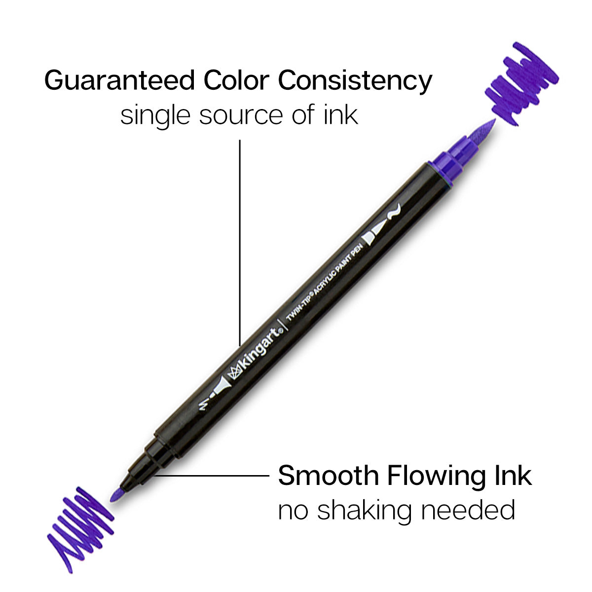 Dual Tip Acrylic Paint Pens - 24 Colors