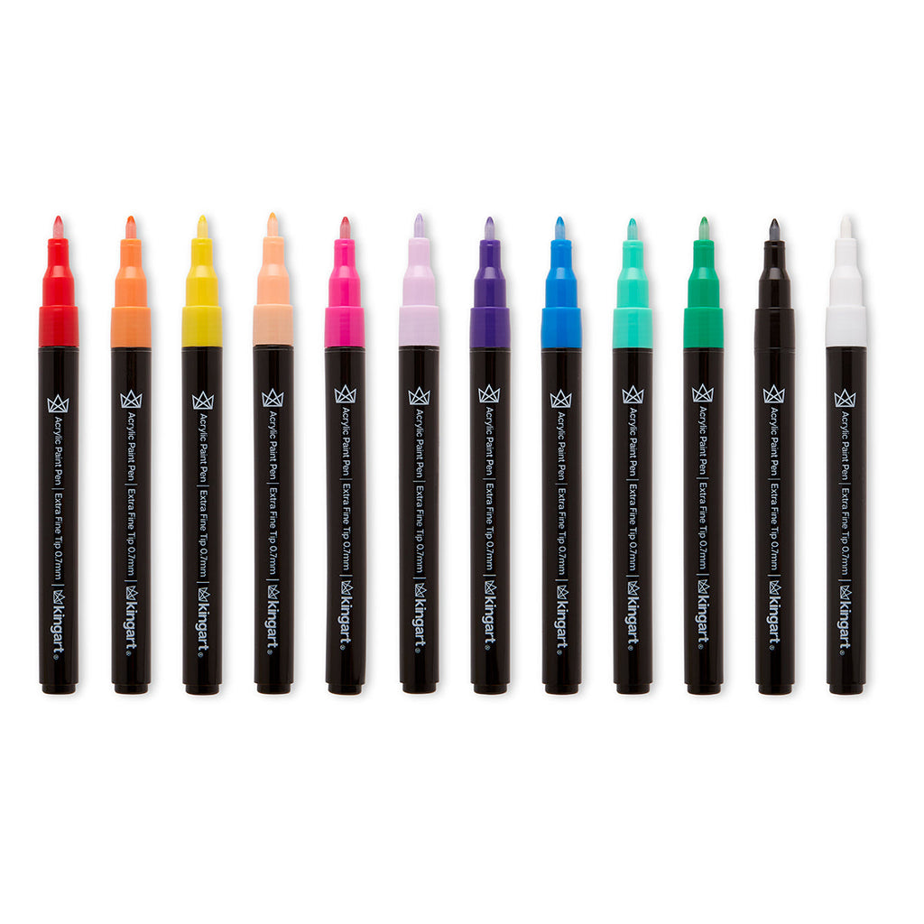 Acrylic Paint Pens Extra Fine - 12 Colors