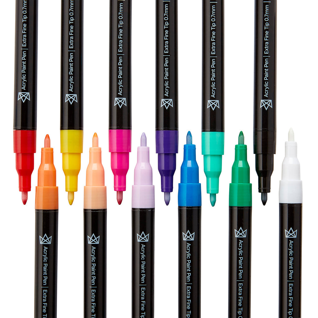Acrylic Paint Pens Extra Fine - 12 Colors