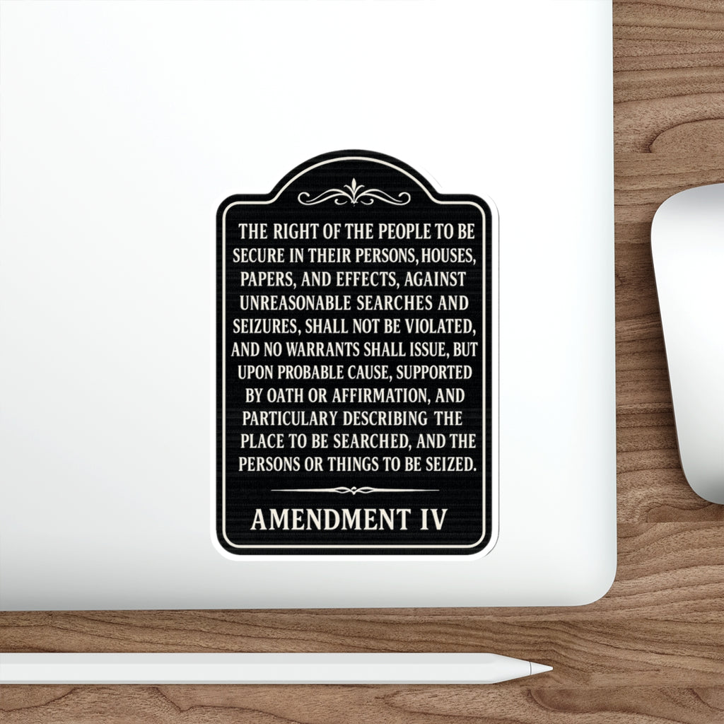 Fourth Amendment - U.S. Constitution vinyl decal