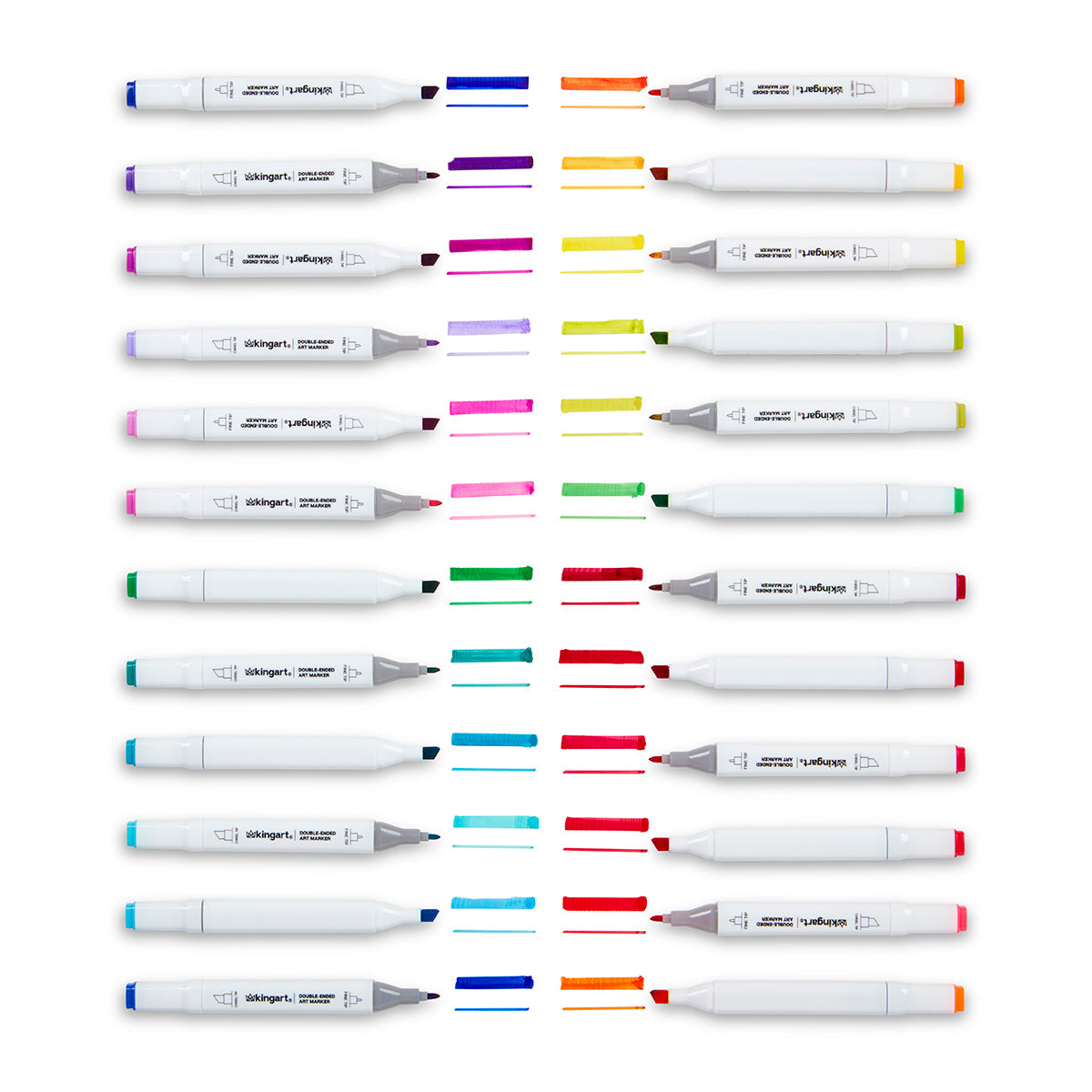 Double-Ended Alcohol Markers - 24 Bright Colors