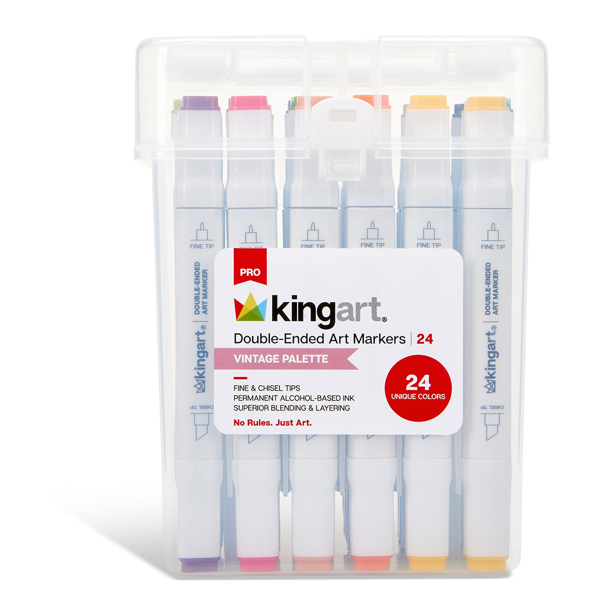 Double-Ended Alcohol Markers - 24 Vintage Colors