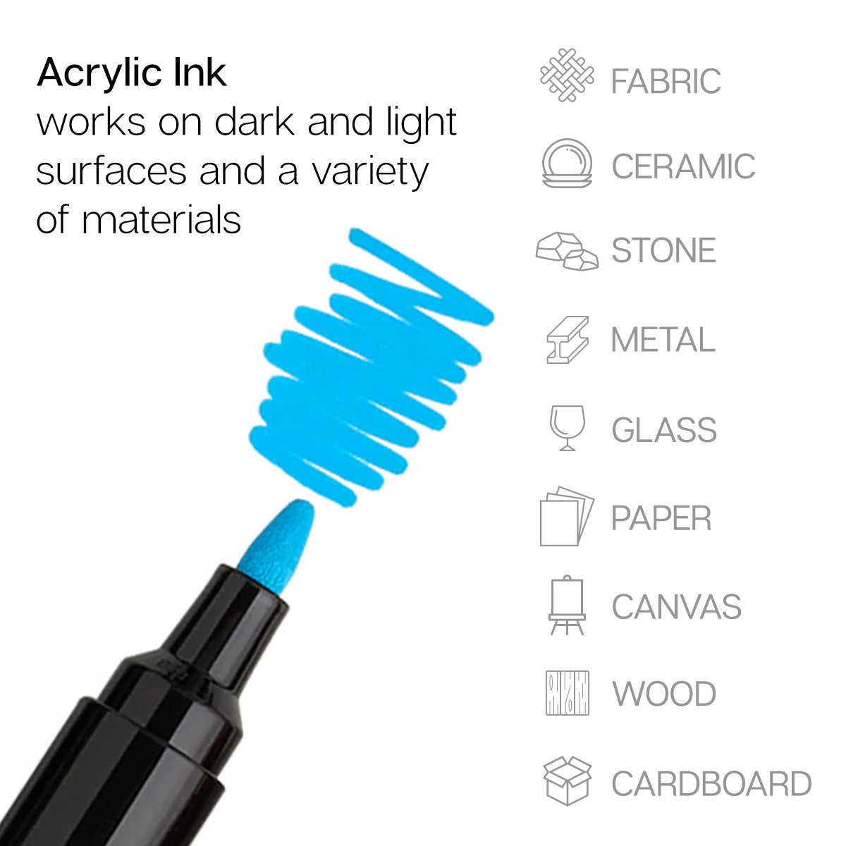 Acrylic Paint Markers - 12 Pastel Colors