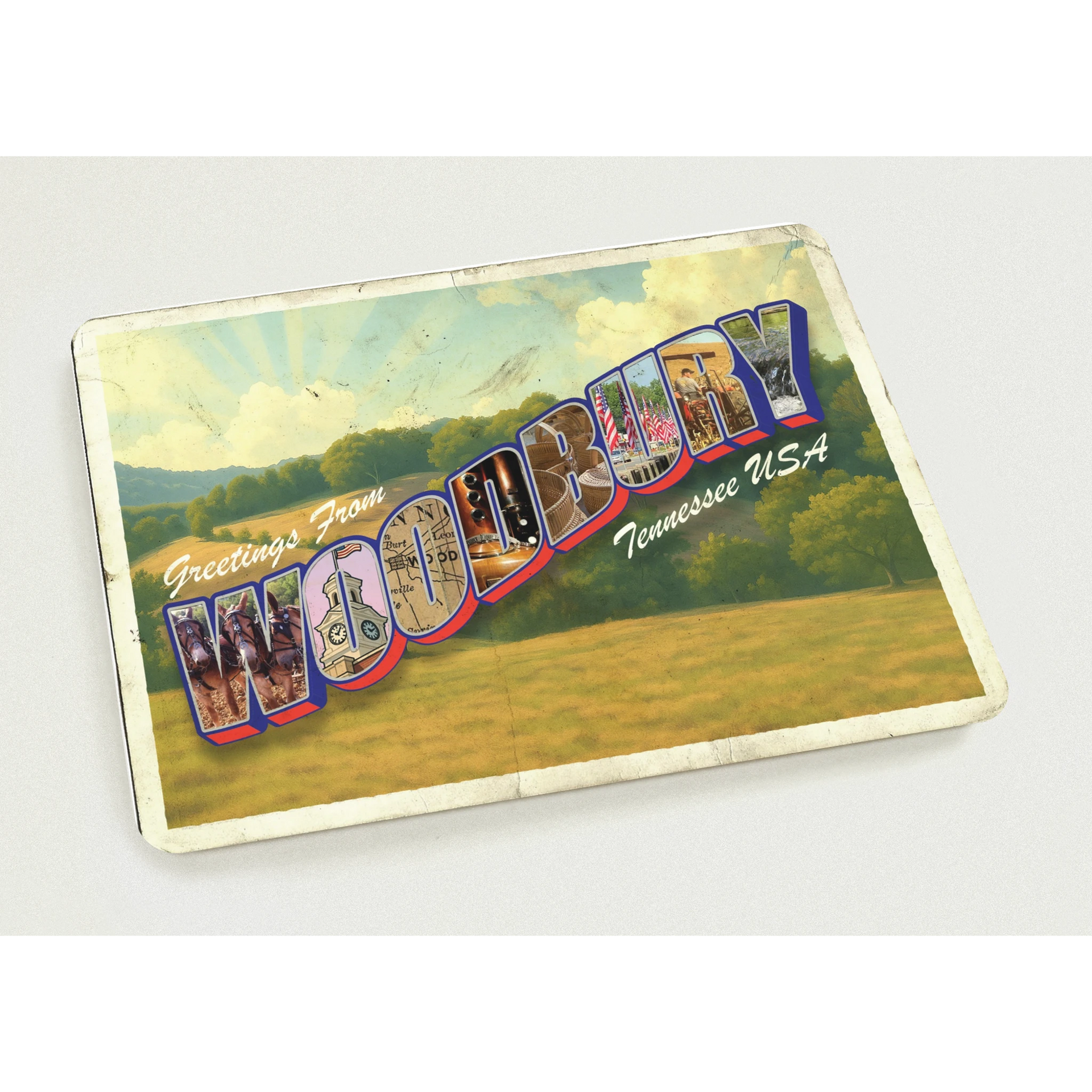 Pack of 10 5x7 Post Cards - Greetings From Woodbury Tennessee USA