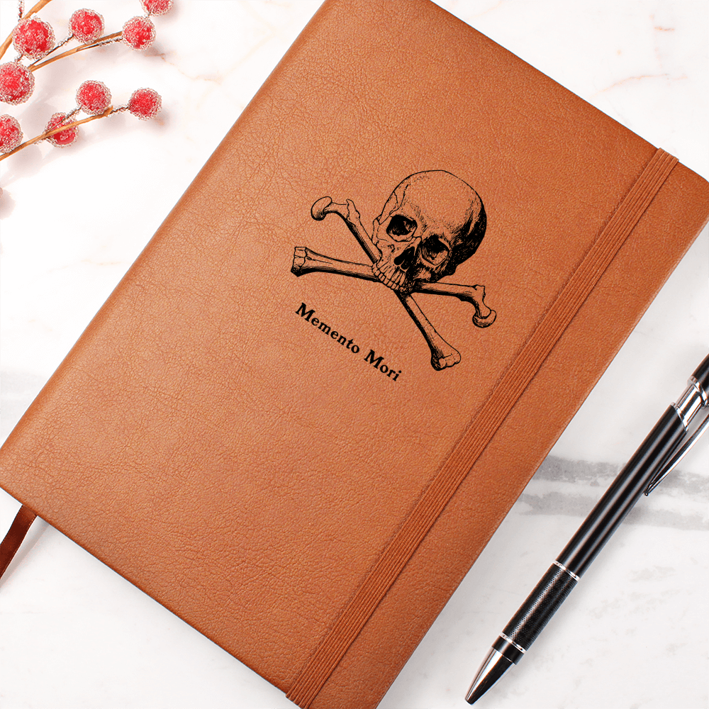 Memento Mori faux leather journal
