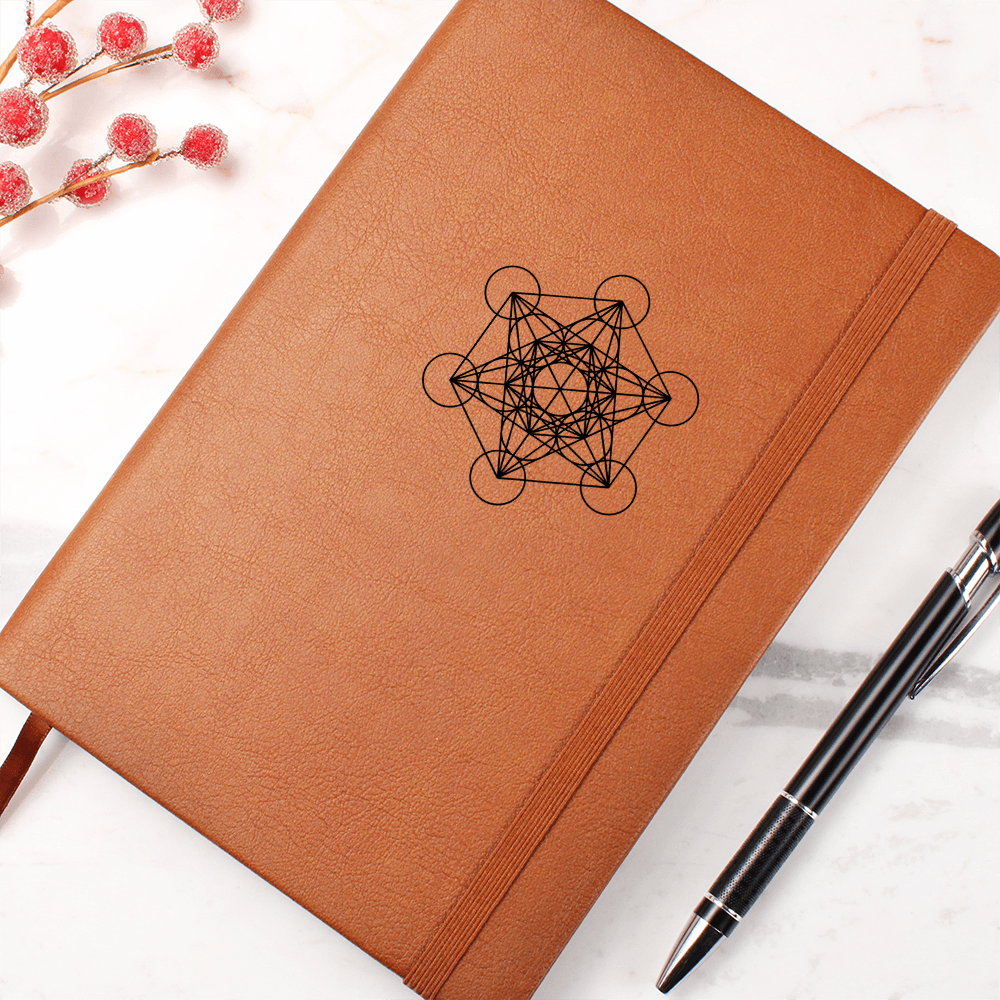 Metatron's Cube Faux Leather Journal