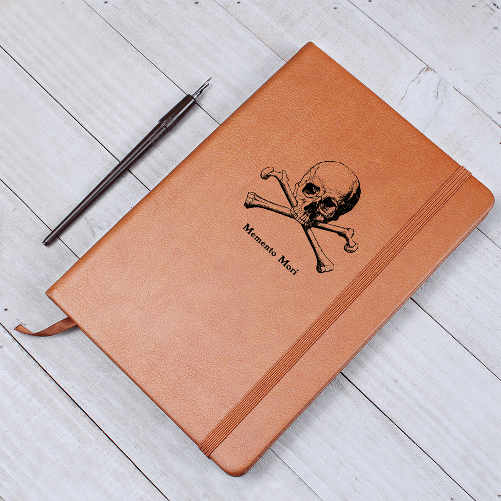 Memento Mori faux leather journal