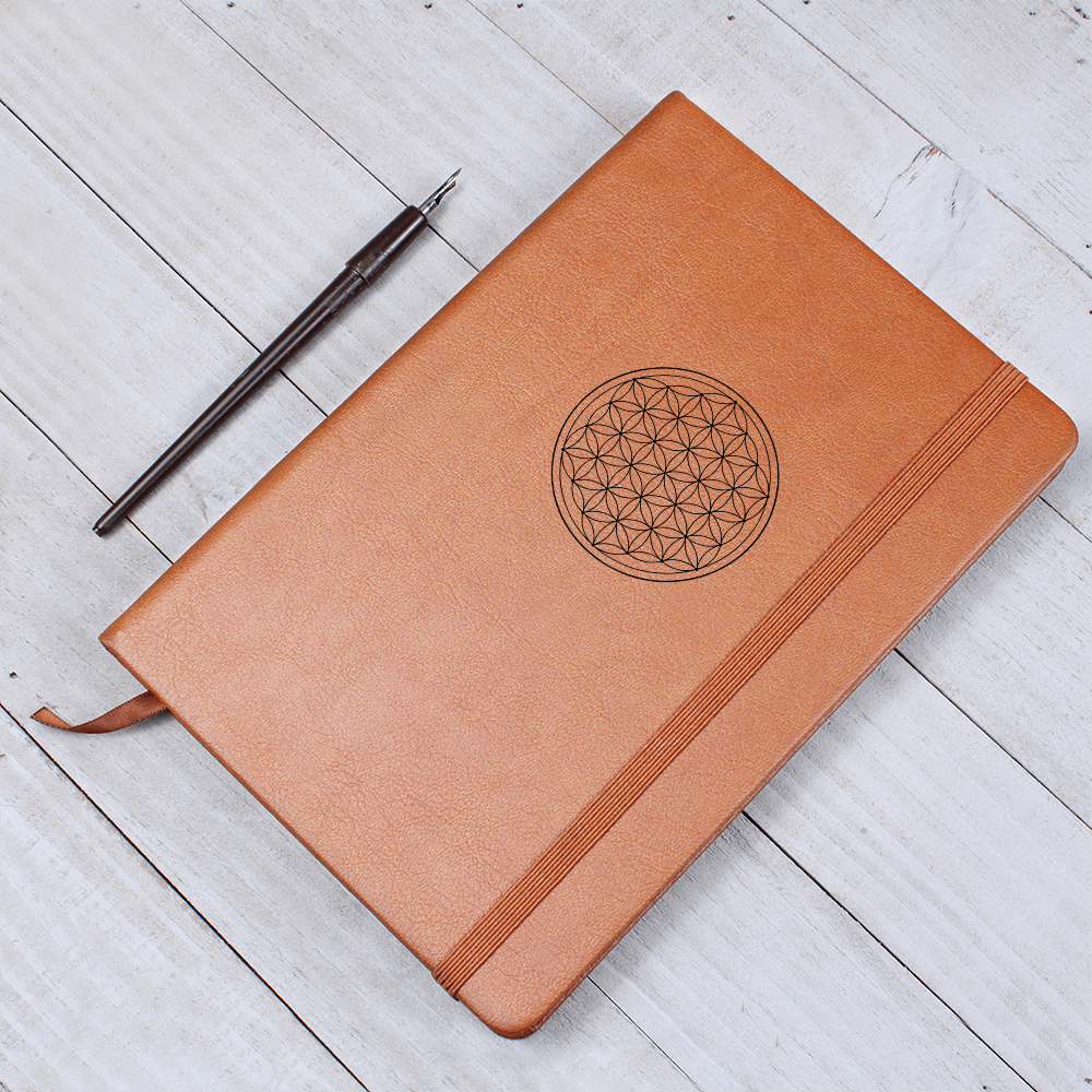 Flower of Life Faux Leather Journal