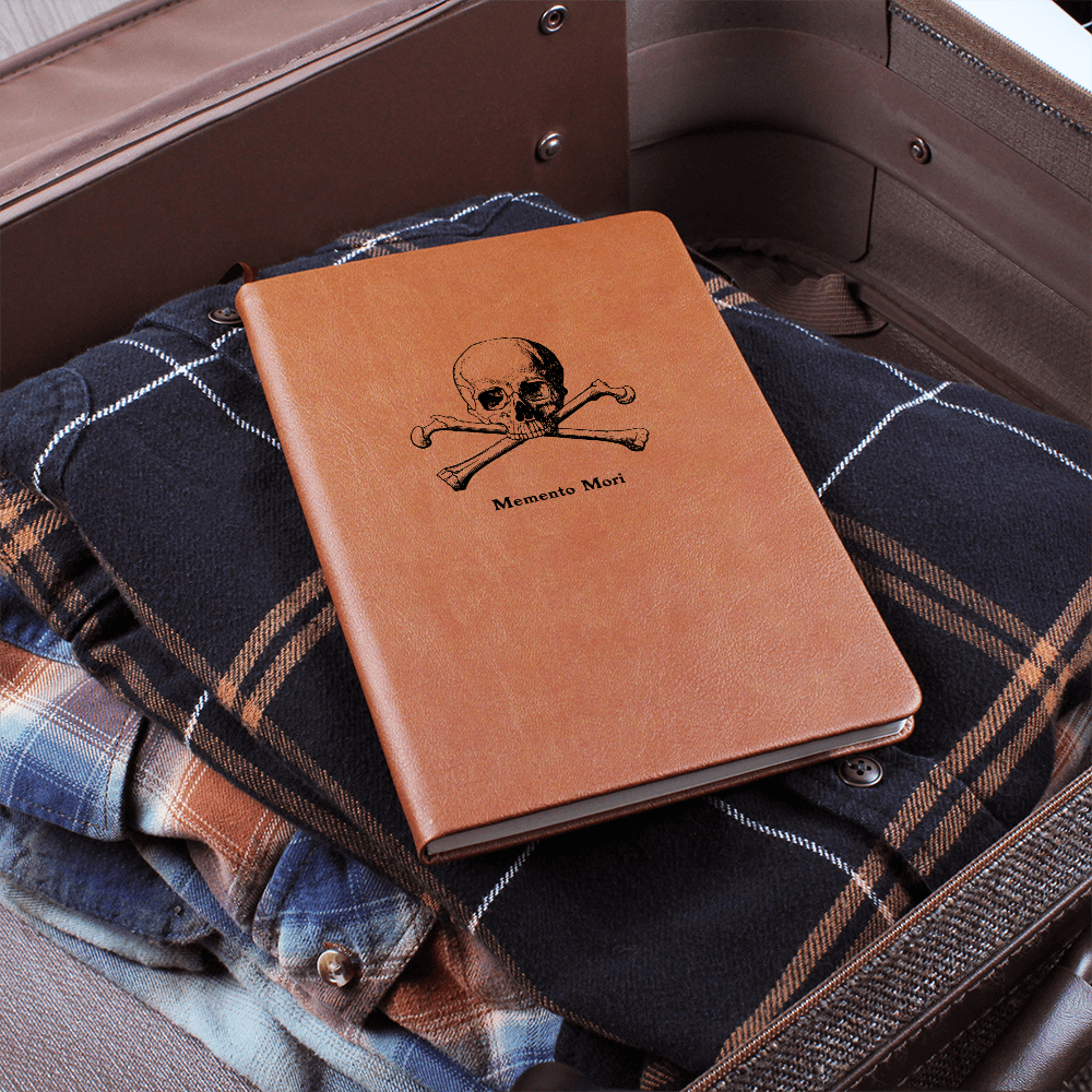 Memento Mori faux leather journal