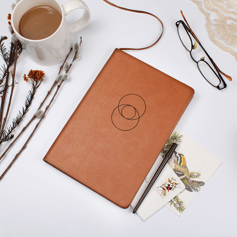 Vesica Piscis Faux Leather Journal