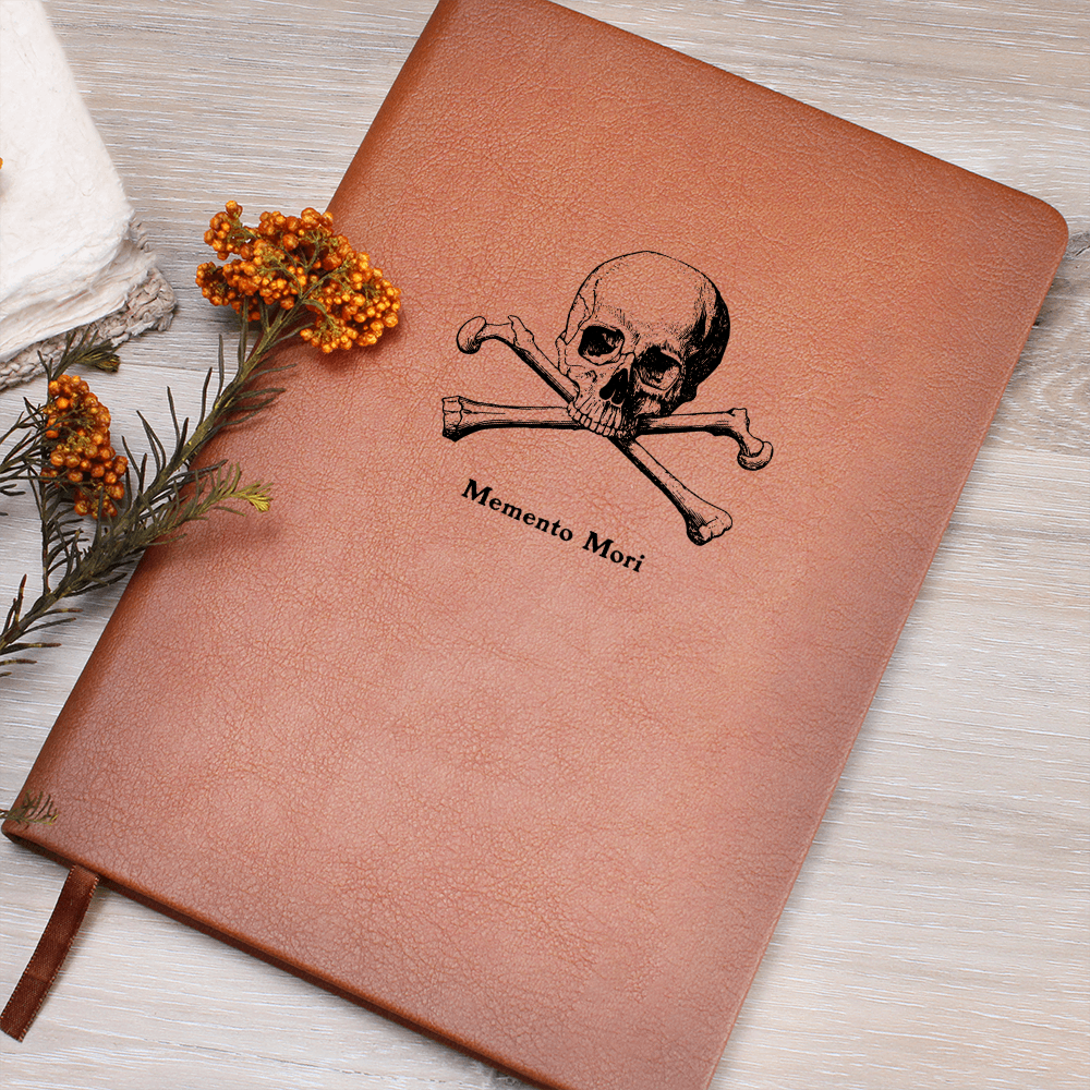 Memento Mori faux leather journal