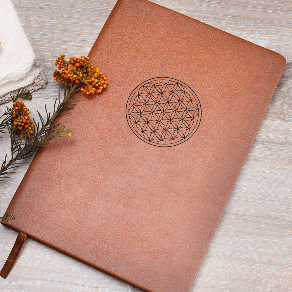 Flower of Life Faux Leather Journal