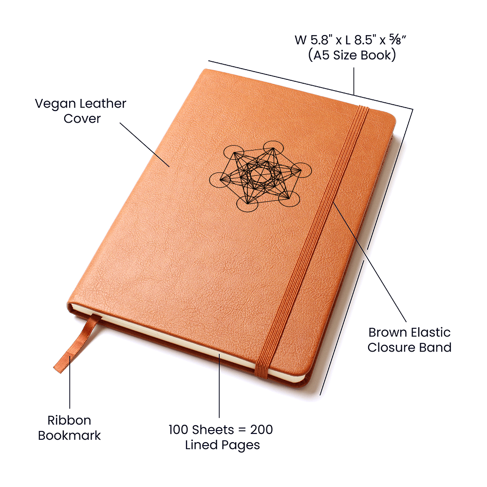 Metatron's Cube Faux Leather Journal